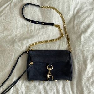 Rebecca Minkoff Navy Blue Suede Crossbody Bag